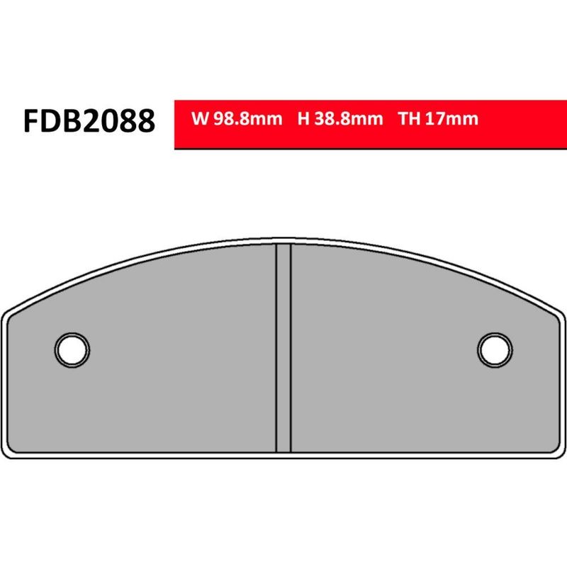 Bremseklosser FDB2088KA til CRG, PCR, Techno 