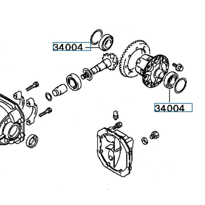 Hovedbilde Bearing, RR Diff Case, OEM Mitsubishi Evo 4-9, MB393957 (34004)