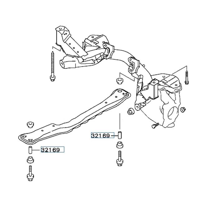 Hovedbilde Collar, FR Axle Cross, OEM Mitsubishi Evo 4-6, MB844447 (32169)