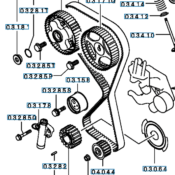 Hovedbilde Kamakseldrev, Evo 4-9, MD322223 (03171)