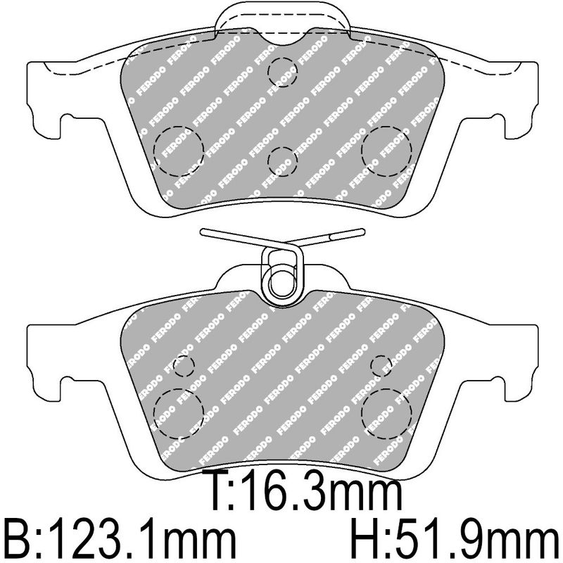 Bremseklosser, Bak, Ford, Saab, Volvo med.fler. DS2500. FCP1931H
