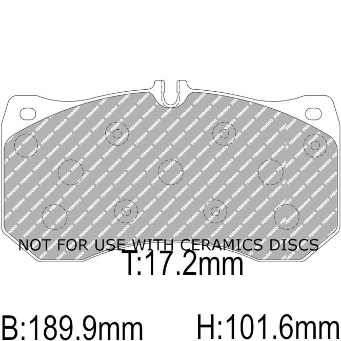 Hovedbilde Bremseklosser, Audi, Brembo, Front, Ferodo racing DS2500