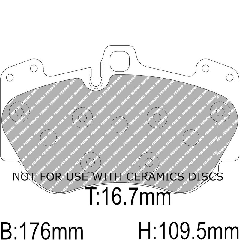 Bremseklosser, Audi/ Porsche, foran, Ferodo racing DS2500