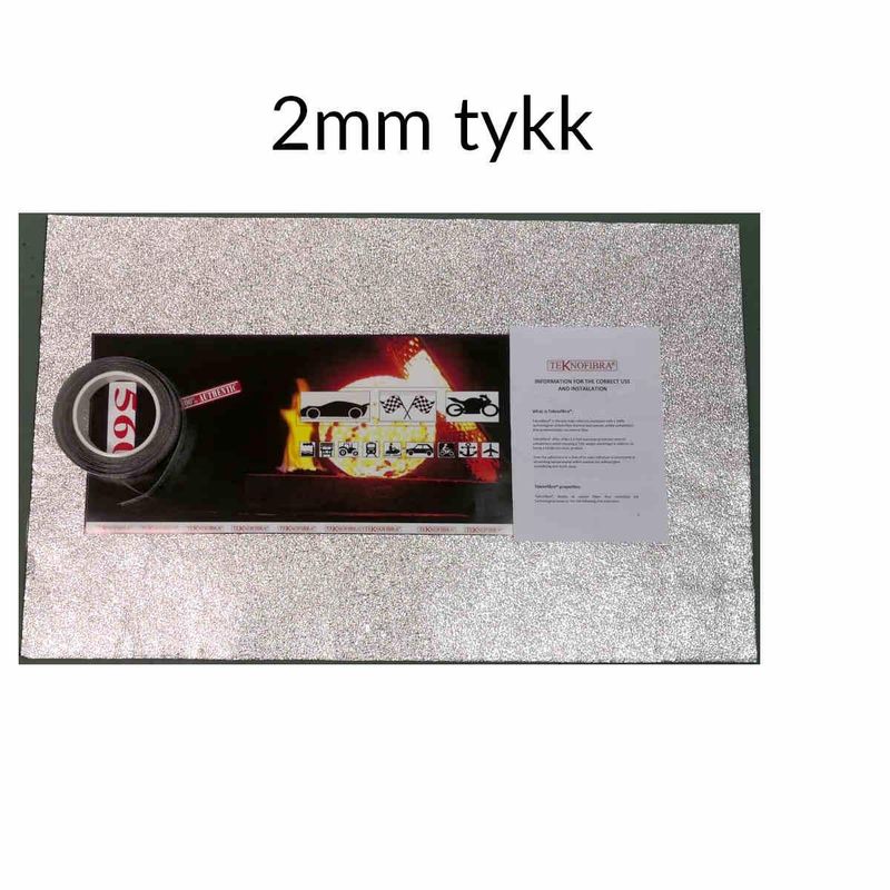Teknofibra varmeisolerende duk- selvklebende, 600X1000mm, 2mm tykk, TF0201211533