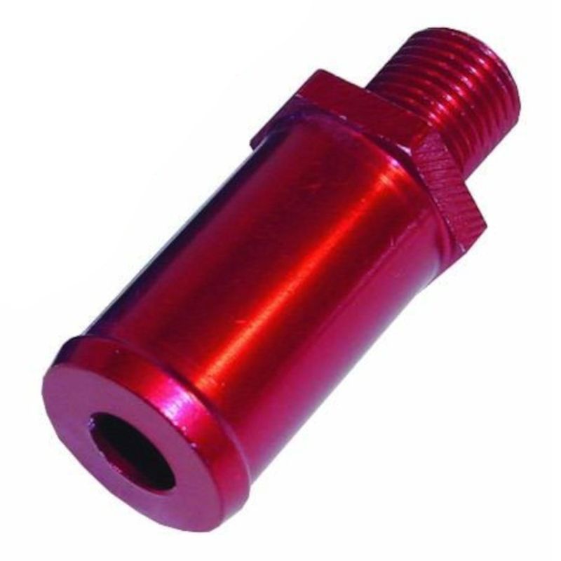 Rett union M10x1.0 til diameter 12mm, Rød, FABFU4
