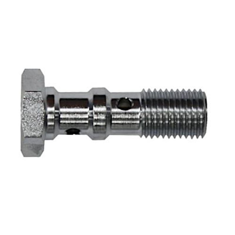 Goodridge fitting -4 UNF, banjo bolt 7/16x24 UNF, dobl, Krom