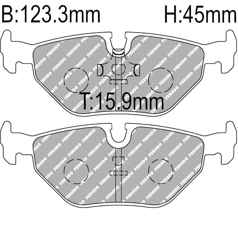 Bremseklosser, BMW M3, E30, E36, bak, ATE, FCP578