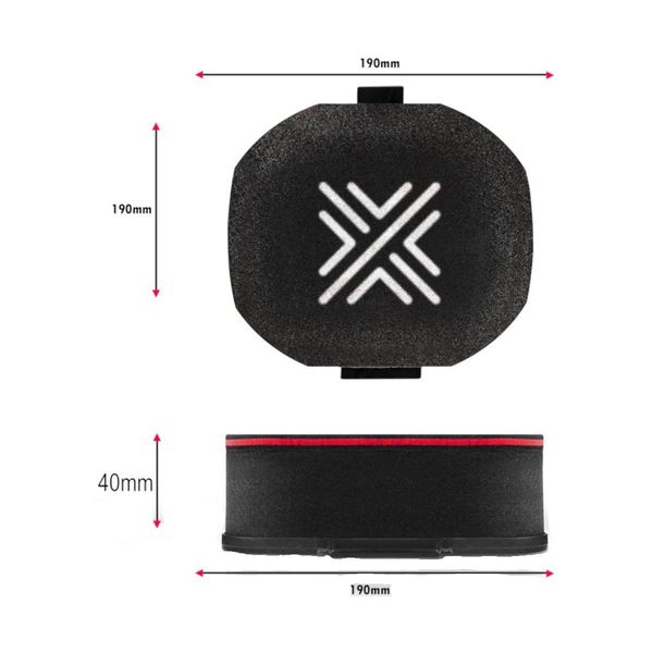Hovedbilde Luftfilter Pipercross 25mm innvendig høyde, KK300/25