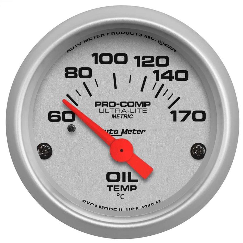 Oljetemp. instrument, Ultra-Lite 52mm, 60-170