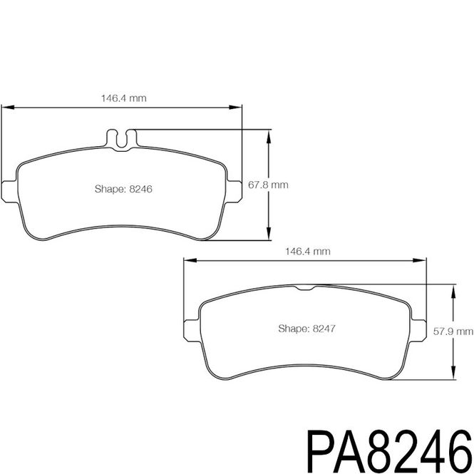 Hovedbilde Bremseklosser, MB GTR, AMG GT, GTS, bak, Pagid RSC1
