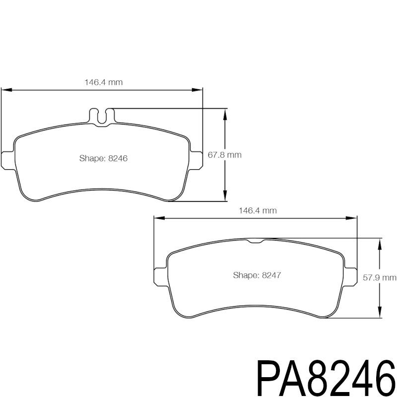 Bremseklosser, MB GTR, AMG GT, GTS, bak, Pagid RSC1