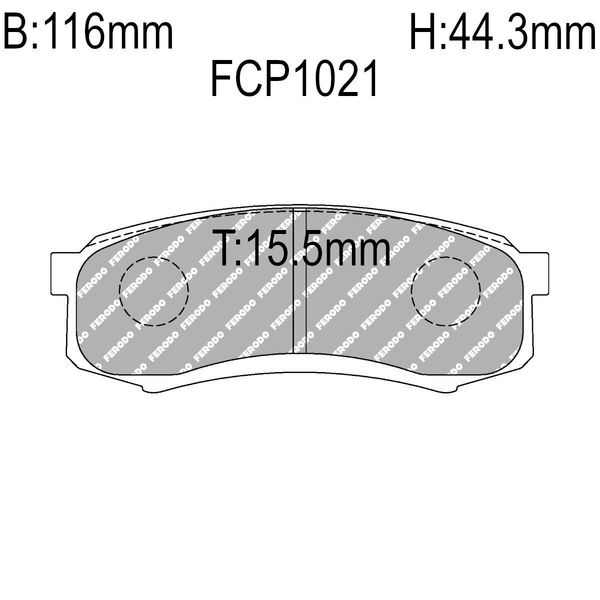 Hovedbilde Ferodo bremseklosser bak GX470, Pajero, Land Cruiser. FCP1021H