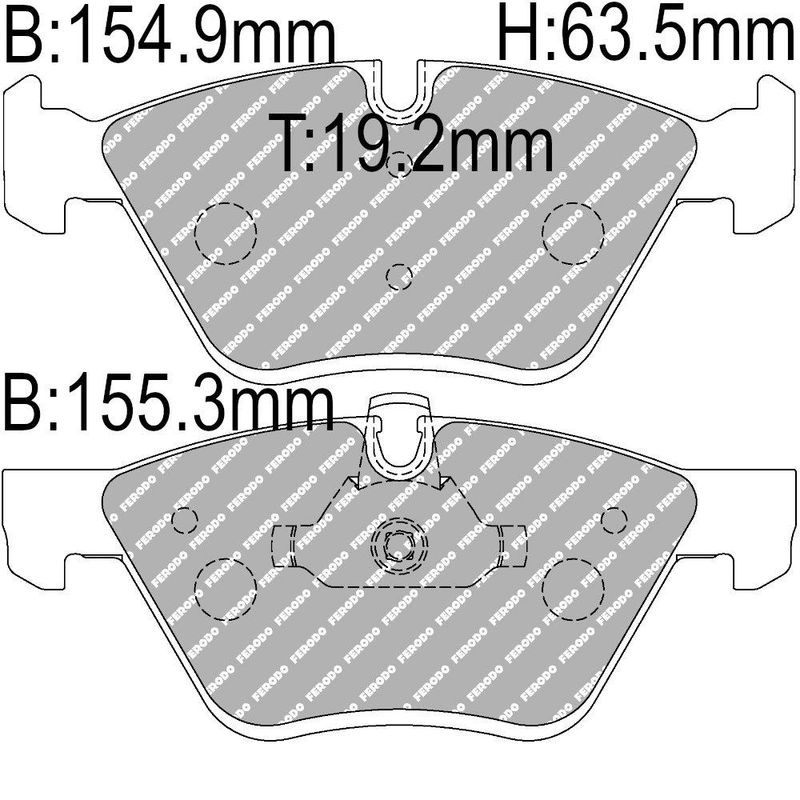 Bremseklosser, BMW E90, foran, flere belegg, BRFCP1773-