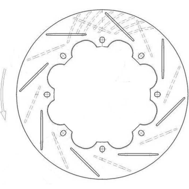 Disc Gravel Rr LH Ralliart Brembo, Evo 7-9, Ø295mm