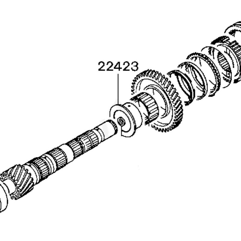 Hylse, 1. gear, gearkasse, E4+E5+E6