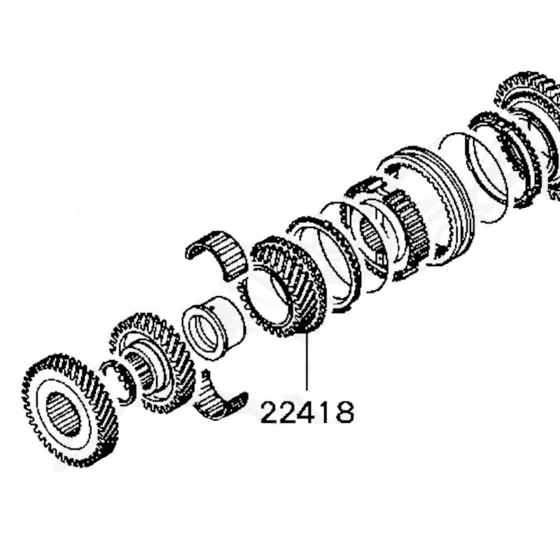 Drev, gearkasse inng.aksel 5.gear, N=32, E5+E6
