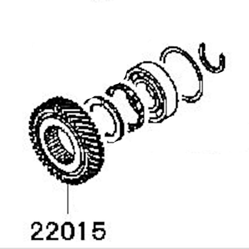 Drev, gearkasse inng.aksel 5.gear, N=40, RS E5+E6