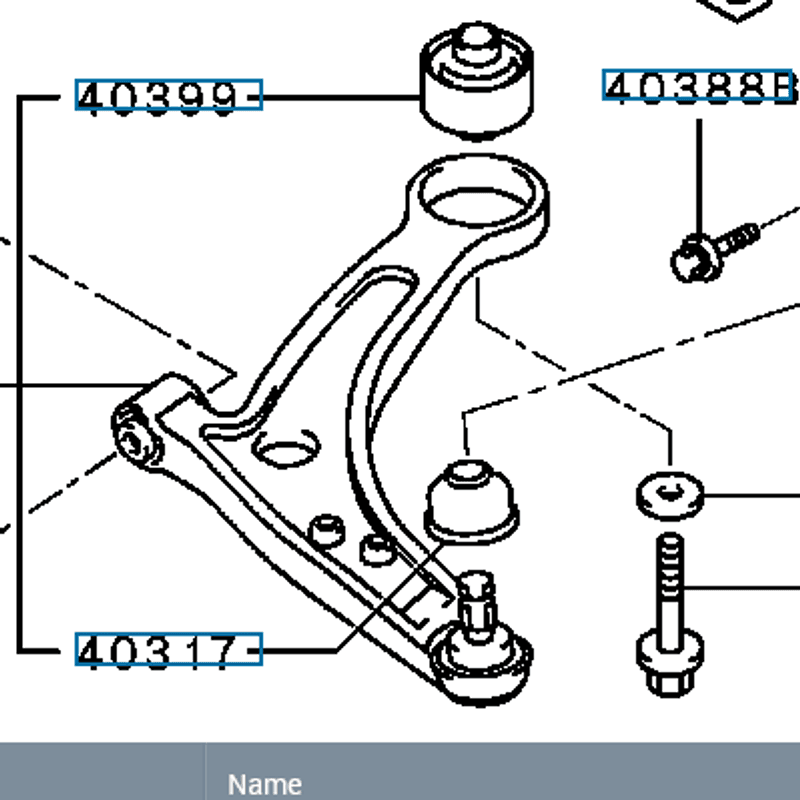 Cover, FR Susp.Lwr Arm Ball Joint, OEM Evo 7-9, MR455070 (40317)