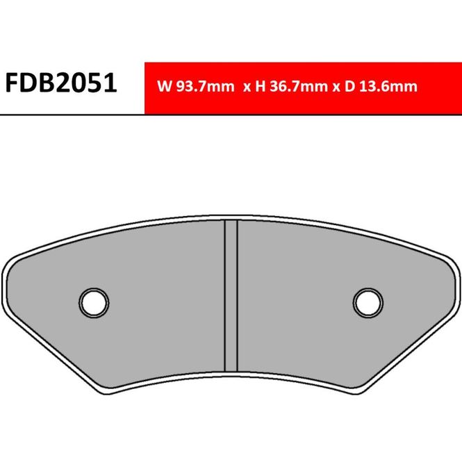 Hovedbilde Ferodo bremseklosser FDB2051KA, Swiss Hutless
