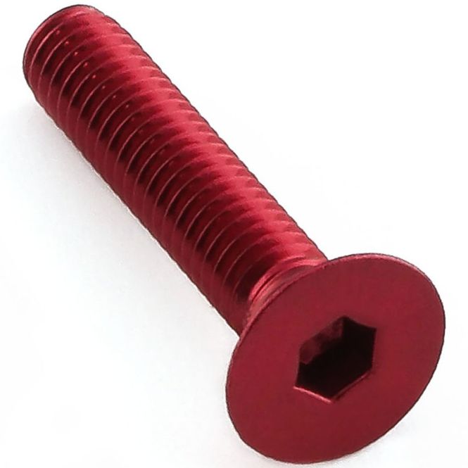 Hovedbilde Bolt, Alu, M4x20mm, Forsenket hode. umbraco, Rød