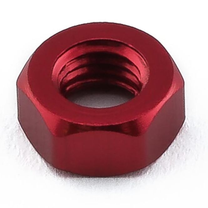 Hovedbilde Mutter, Alu, M8, til 13mm pipe, Rød