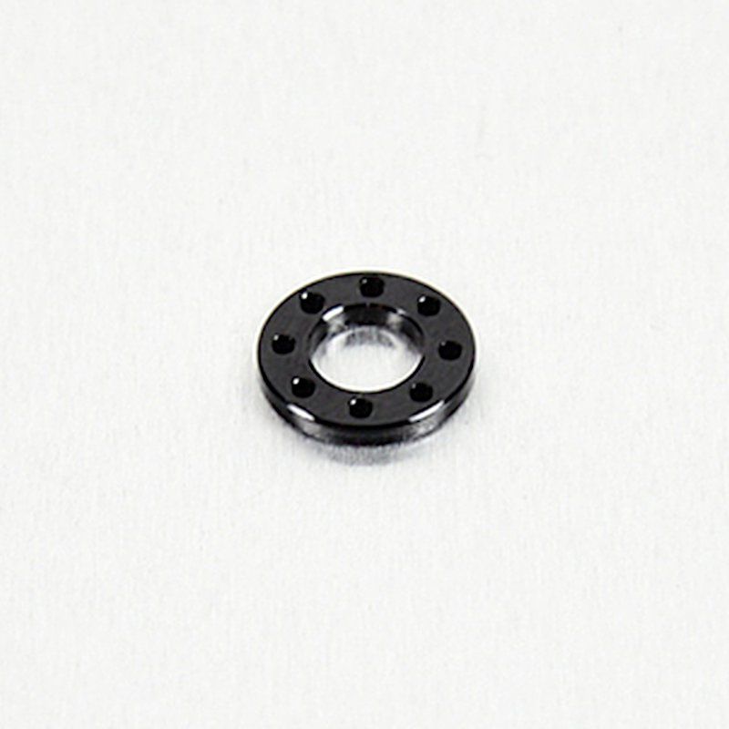 Borret skive, Alu, til M8 bolt. Svart, 16mm O/D