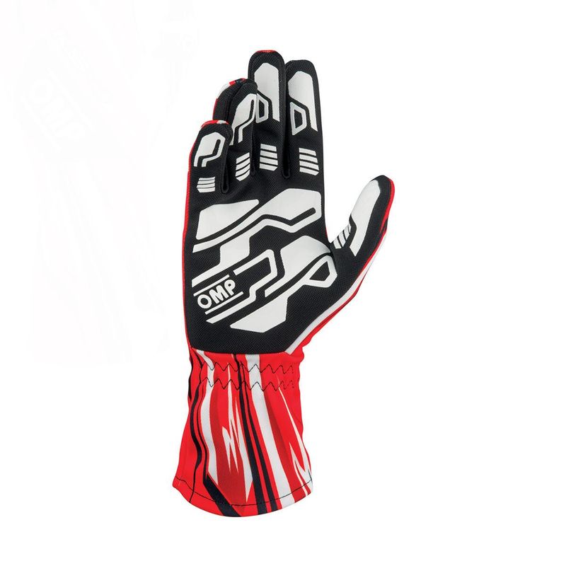 KS-4 ART karting hanske, stil 3, Rød/Hvit, OKB0-2757-A01-063-