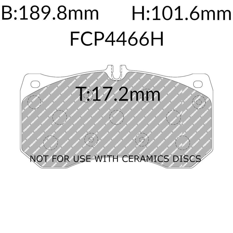 Bremseklosser, Foran, Audi S6, RS7, A8, Brembo. DS2500. FCP4466H