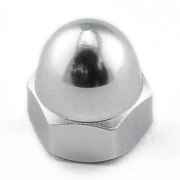 Hovedbilde Mutter, Alu, M5 Dome head til 8mm pipe, Sølv. ZLDOMENUT5S