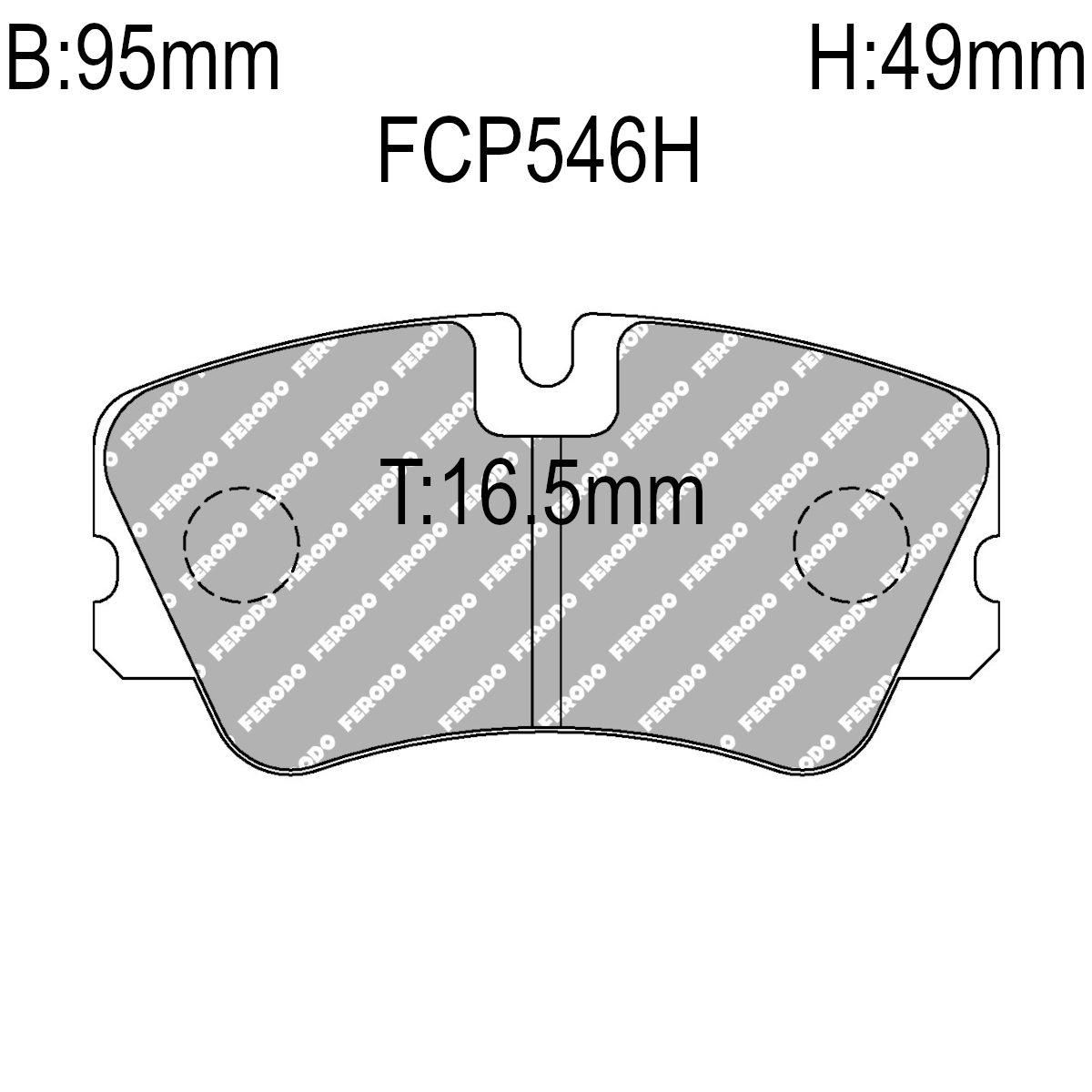 Bremseklosser, Foran, Alfa Romeo 33, Ferodo DS2500, FCP546H
