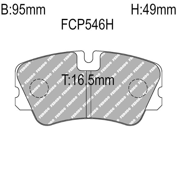 Hovedbilde Bremseklosser, Foran, Alfa Romeo 33, Ferodo DS2500, FCP546H