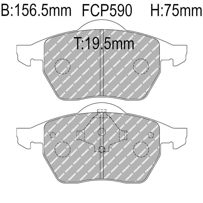 Hovedbilde Bremseklosser foran, Audi S2, S4, Ford, Seat, Skoda, VW, FCP590