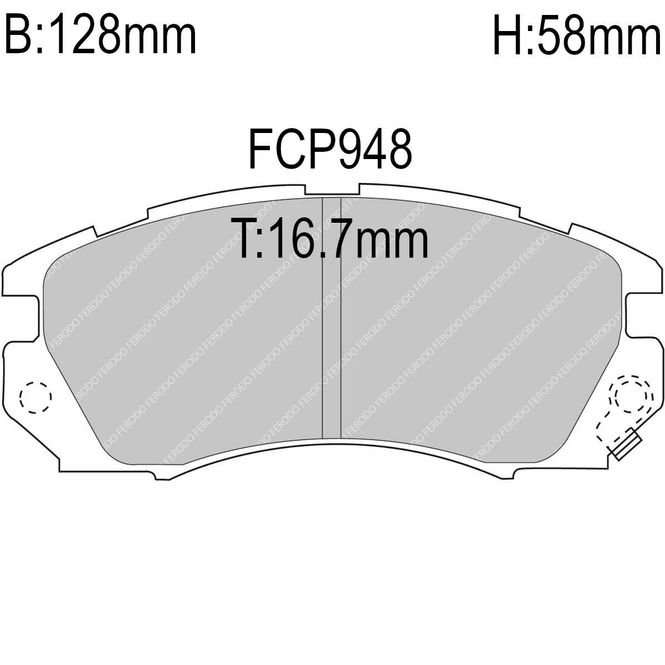 Hovedbilde Bremseklosser, Foran, Subaru Legacy, Impreza, 1990-2002, FCP948