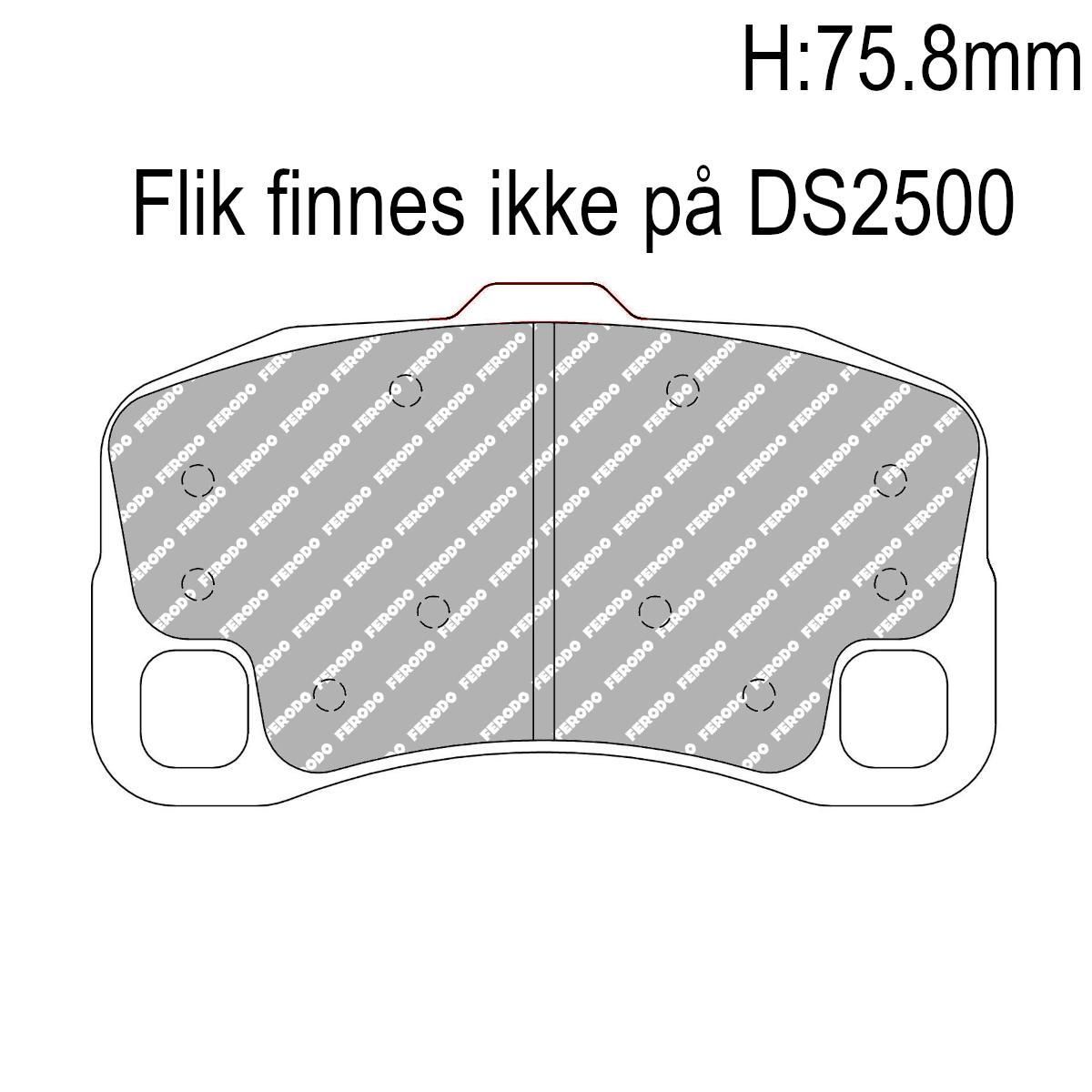 Bremseklosser, Bak, Porsche 997 GT2, GT3, Turbo, 19mm. FRP3095