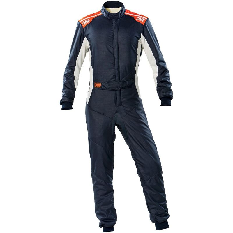 OMP One-S kjøredress. Marineblå og orange. OIA0-1860-A01-