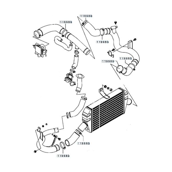 Hovedbilde Klemme, innsugsmanifold, E4-E7. MD132568 (11998Q)